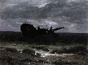 Caspar David Friedrich Wreck in the Moonlight oil painting reproduction